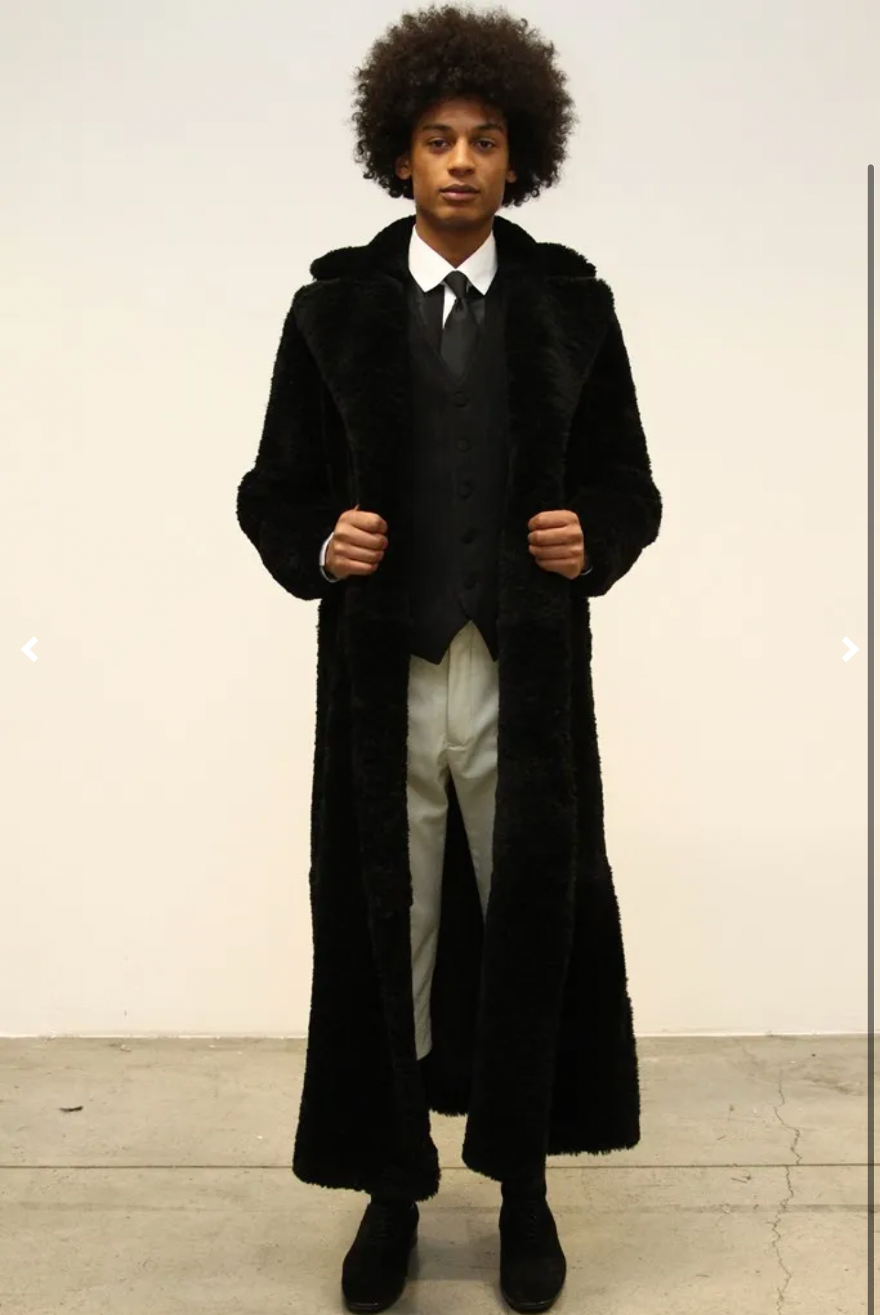 Alexander McQueen F/W 2012 Menswear shearling coat | Black, Black