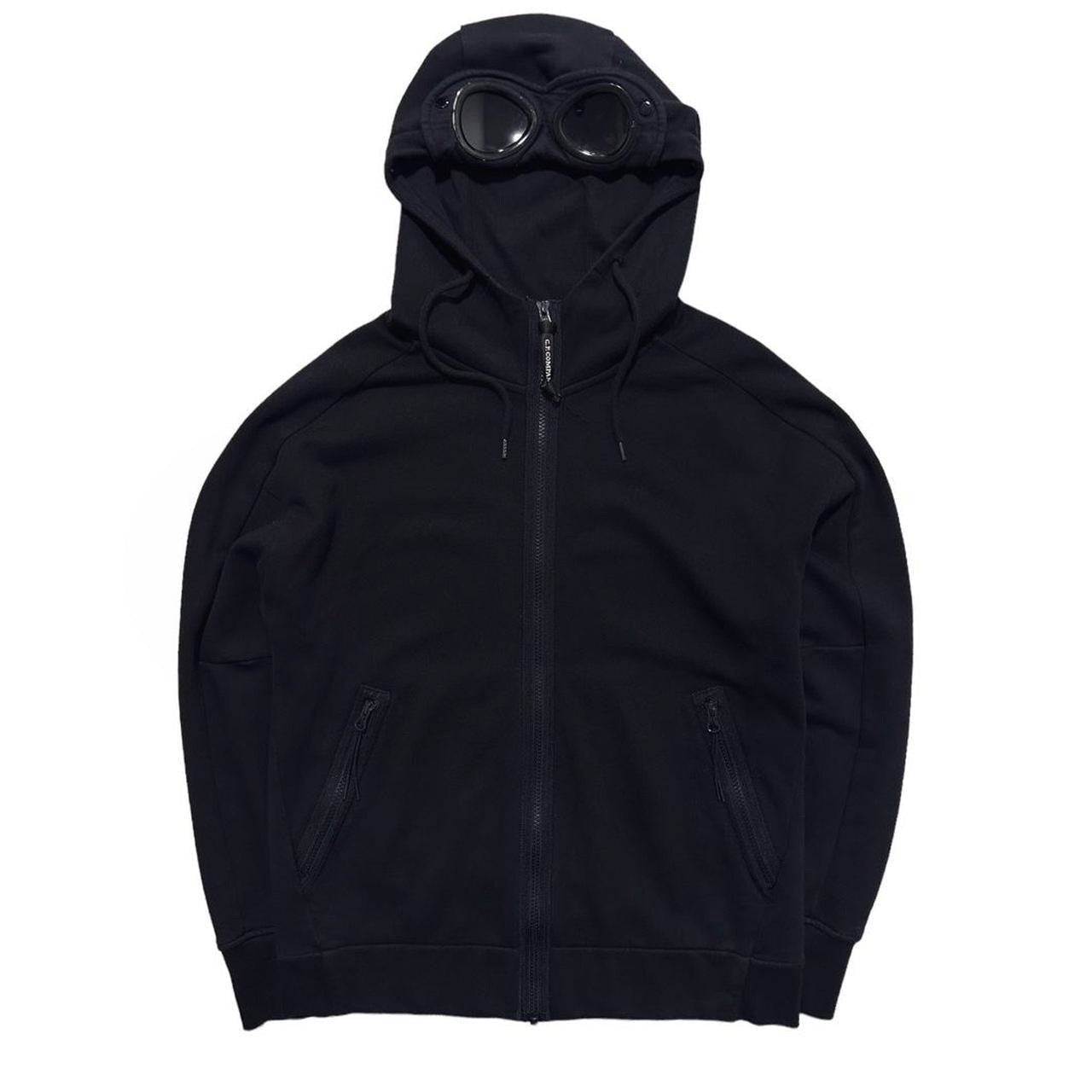 CP Company Black Full Zip Goggle Hoodie