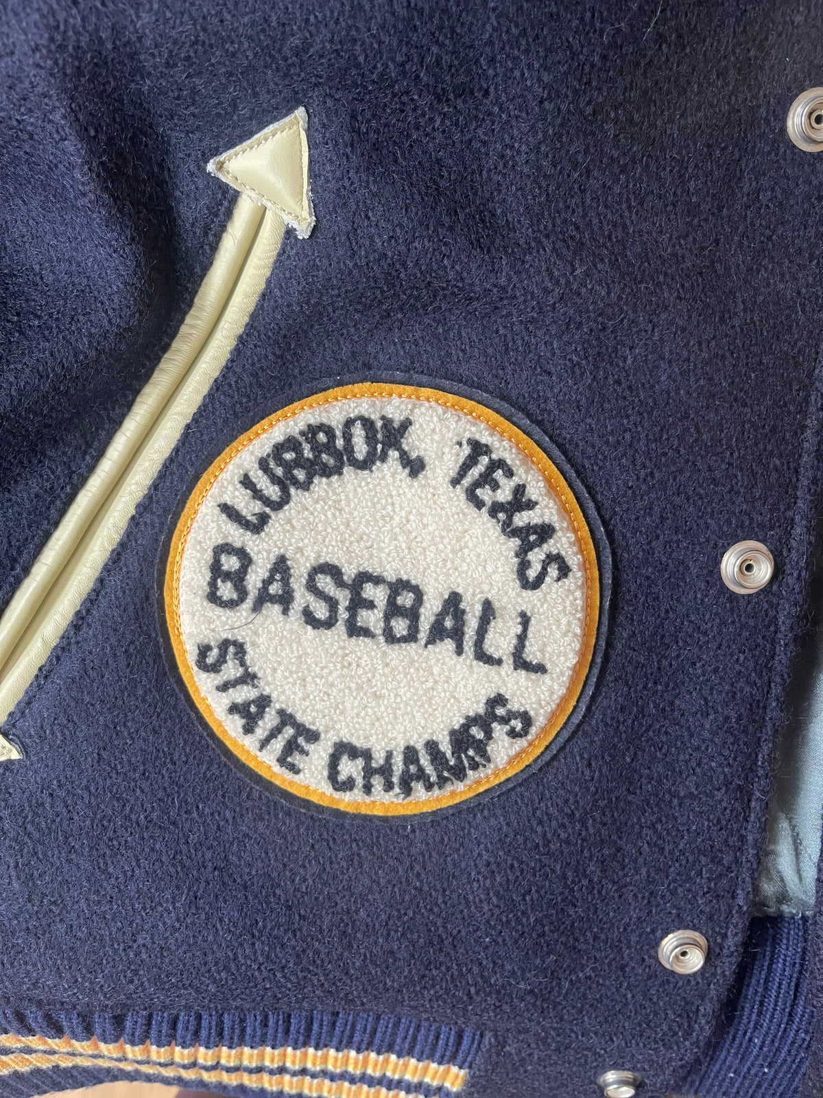 Whitesville 'Texas Baseball' Varsity Jacket - L | Large, Black