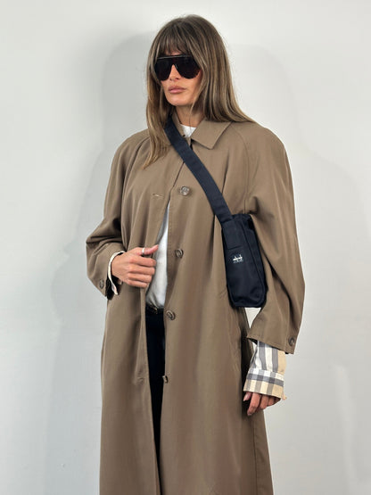 London Fog 1990s Wool Trench Coat - L