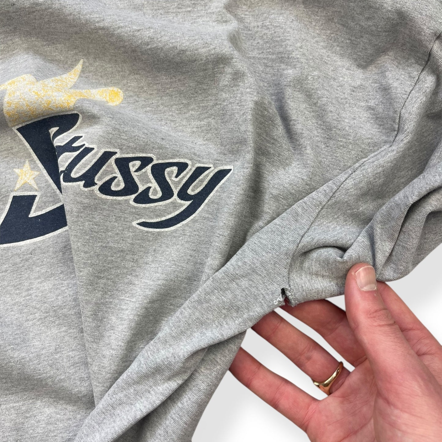 1993/96 Stussy Crown Logo Long Sleeve (L) | Default Title, Multicoloured