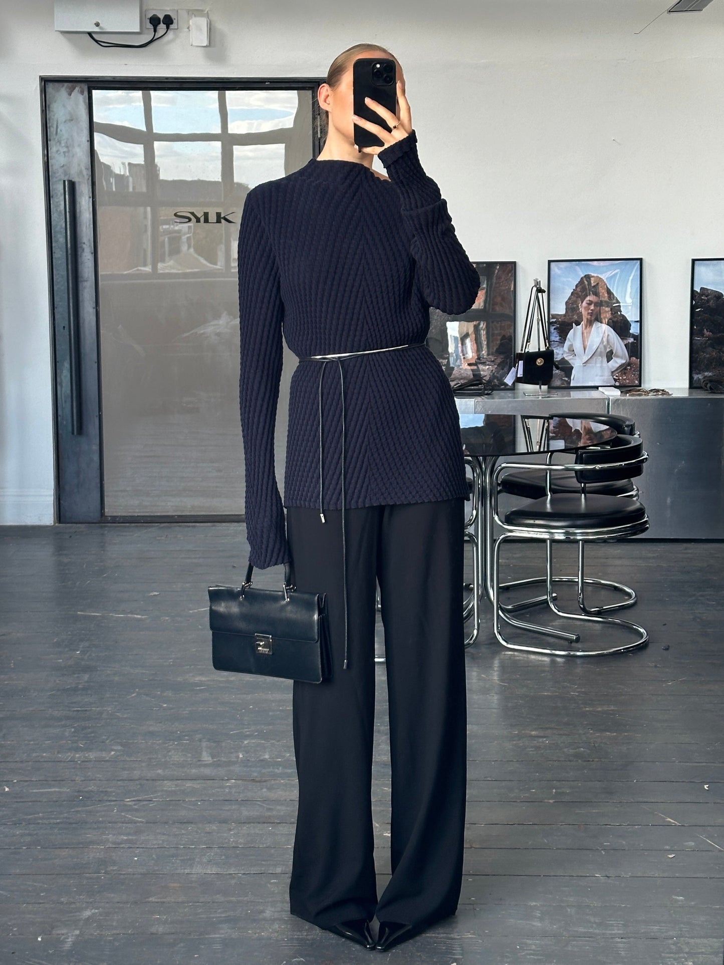 Emporio Armani 2000s Textured Pure Cotton Knit Jumper - L/XL