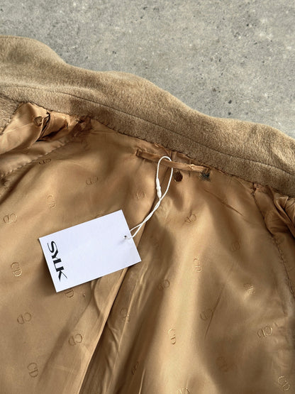 Christian Dior Monsieur 1970s Wool Concealed Placket Coat - XL/XXL