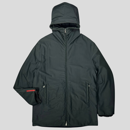 Prada Sport AW00 Beekeeper Hood Soft Touch Nylon Parka Jacket - IT52