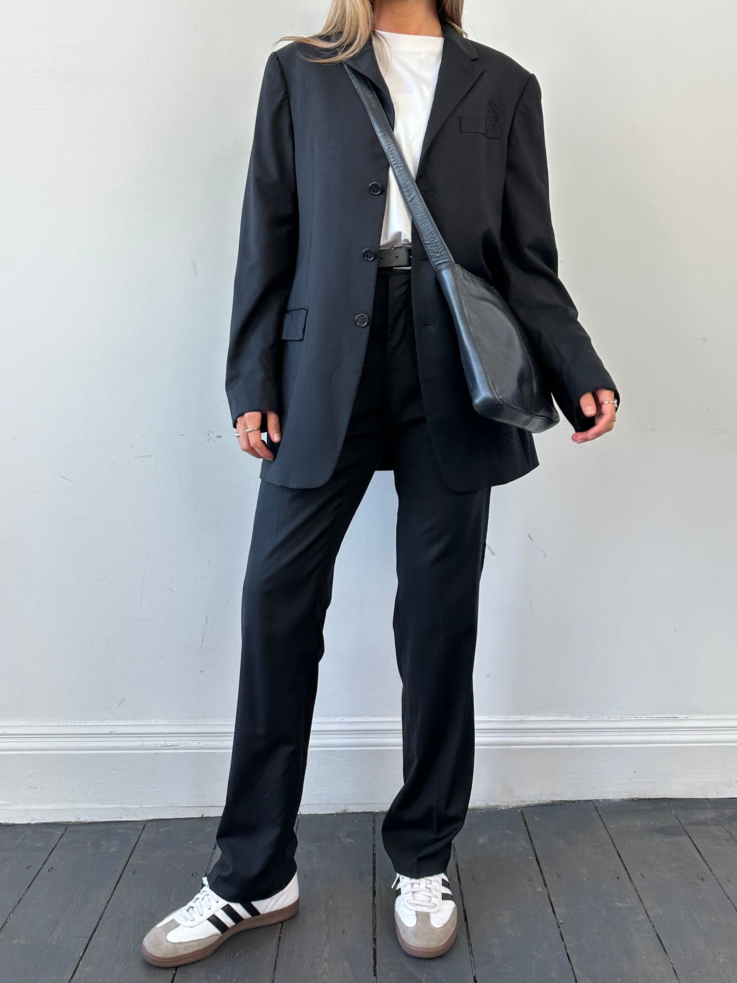 Prada Virgin Wool Mid Rise Single Breasted Suit - 40L/W28