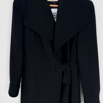 fw2001 emporio armani runway wool trenchcoat | O/S, Black
