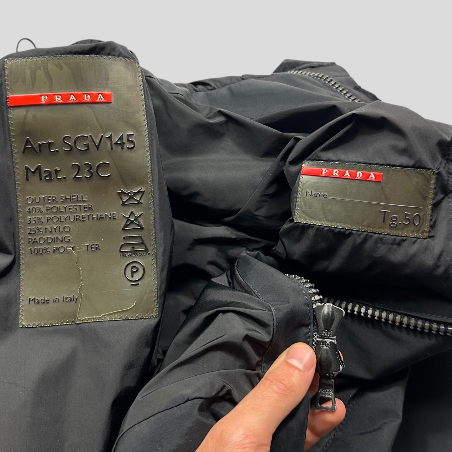 Prada Sport AW99 Iridescent Ballistic Nylon Stash Ski Jacket - IT50