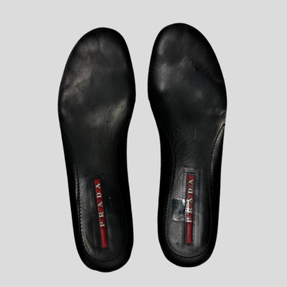 Prada Americas Cups Patent Leather Triple Black - UK9