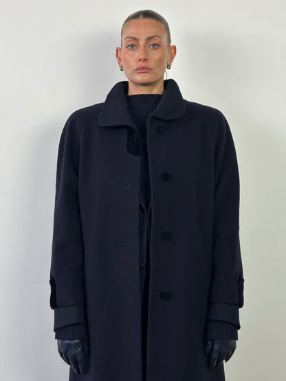 Vintage Mohair Wool Velvet Single Breasted Coat - M/L