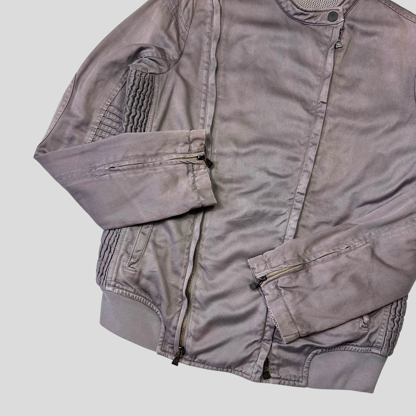 Puma x Neil Barrett 96 Hours Dusty Purple Cotton Moto Jacket - S/M
