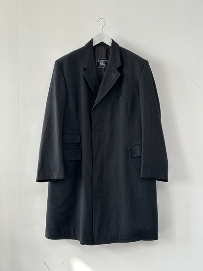 Burberry Pure Wool Twill Concealed Placket Coat - XXL