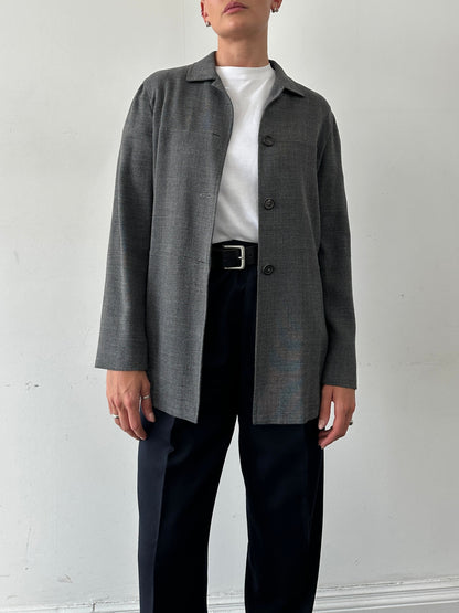 Marella Minimal Wool Lightweight Jacket - L