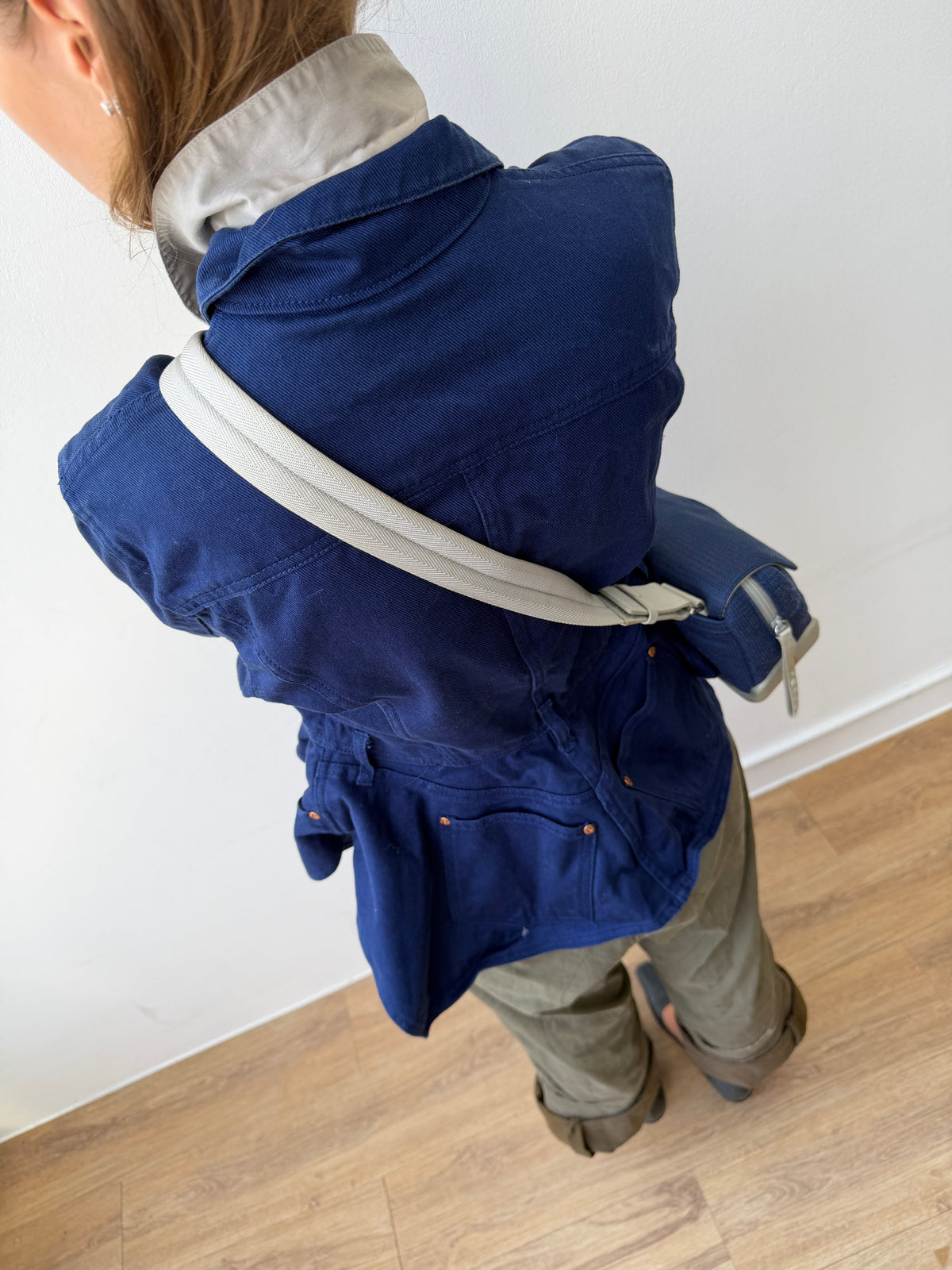 Jean Paul Gaultier Junior 90s Asymmetrical Denim Jacket | 44, Navy