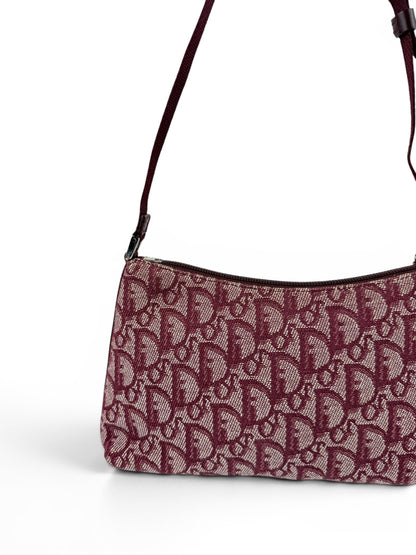 2011 Christian Dior Bordeaux Red Monogram Shoulder Bag | O/S, Multicoloured