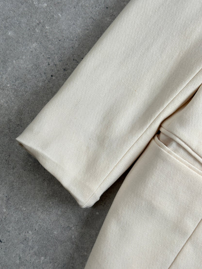 Giorgio Armani 1980s Wool Satin Tuxedo Blazer - S/M