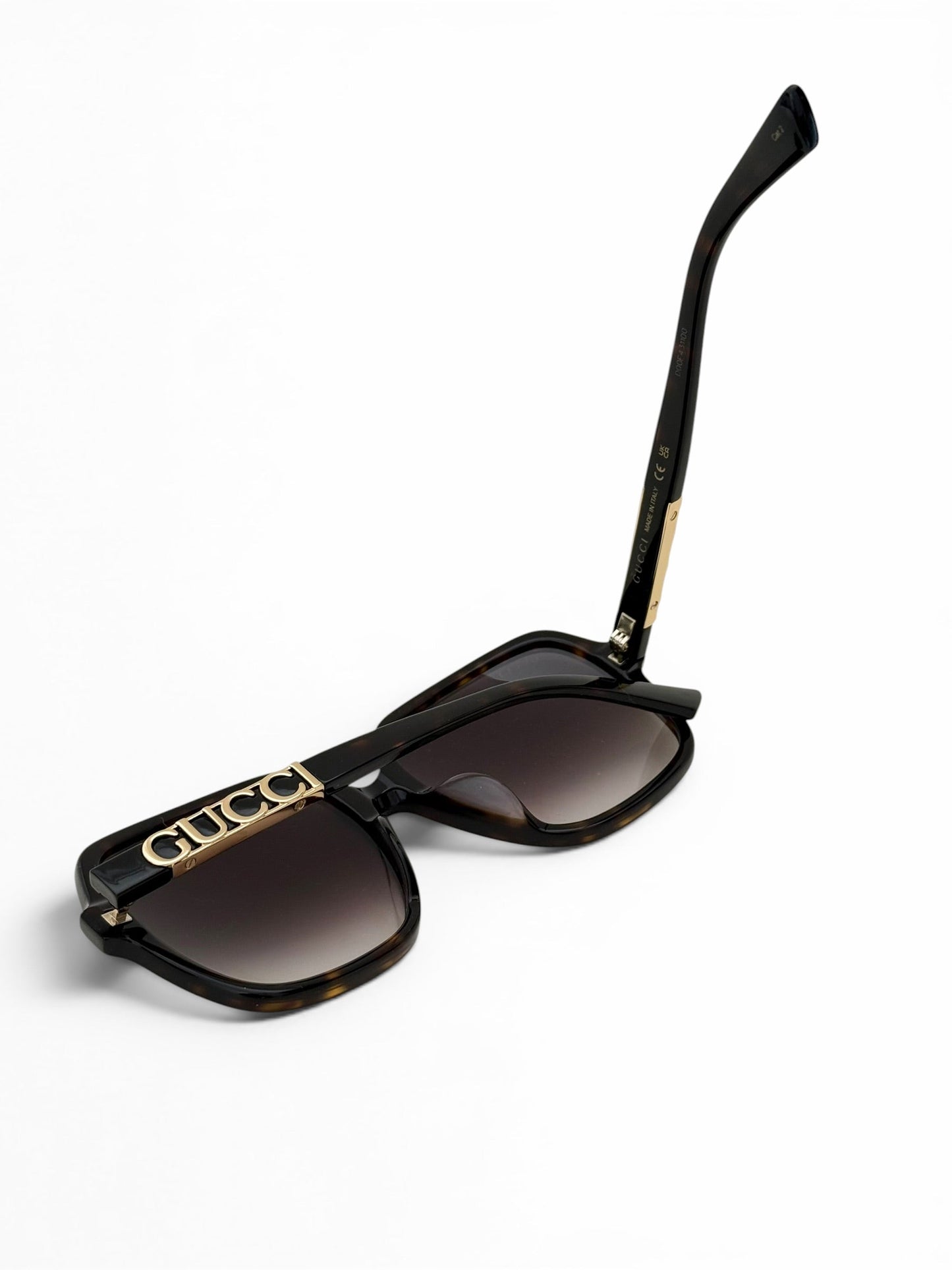 2010s Gucci Spell Out Oversized Sunglasses | O/S, Brown
