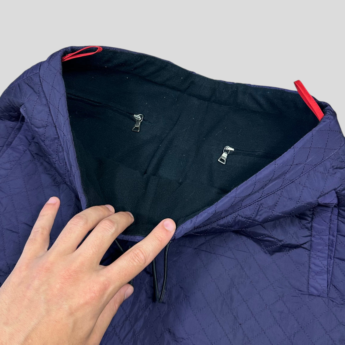 Prada Sport AW00 Reversible Nylon Quilted + Fleece Trousers - IT46 | W31, Purple