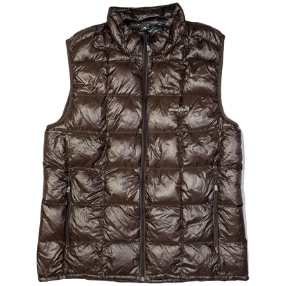 Montbell Superior Down Puffer Gilet In Brown ( XL )