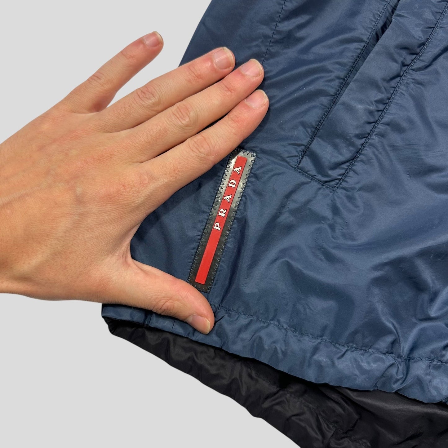 Prada 2016 Reversible Nylon Shimmer Red Tab Jacket - IT50 (M)