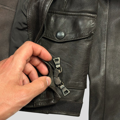 Prada Sport 2004 Leather Love Heart Back Logo Work Jacket - IT40 | Default Title, Brown