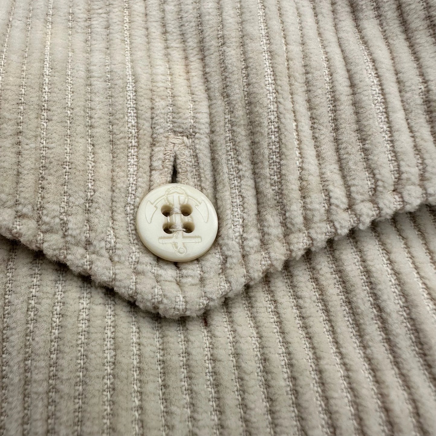 A/W1995 Cream 1/4 Zip Jumbo Corduroy Shirt