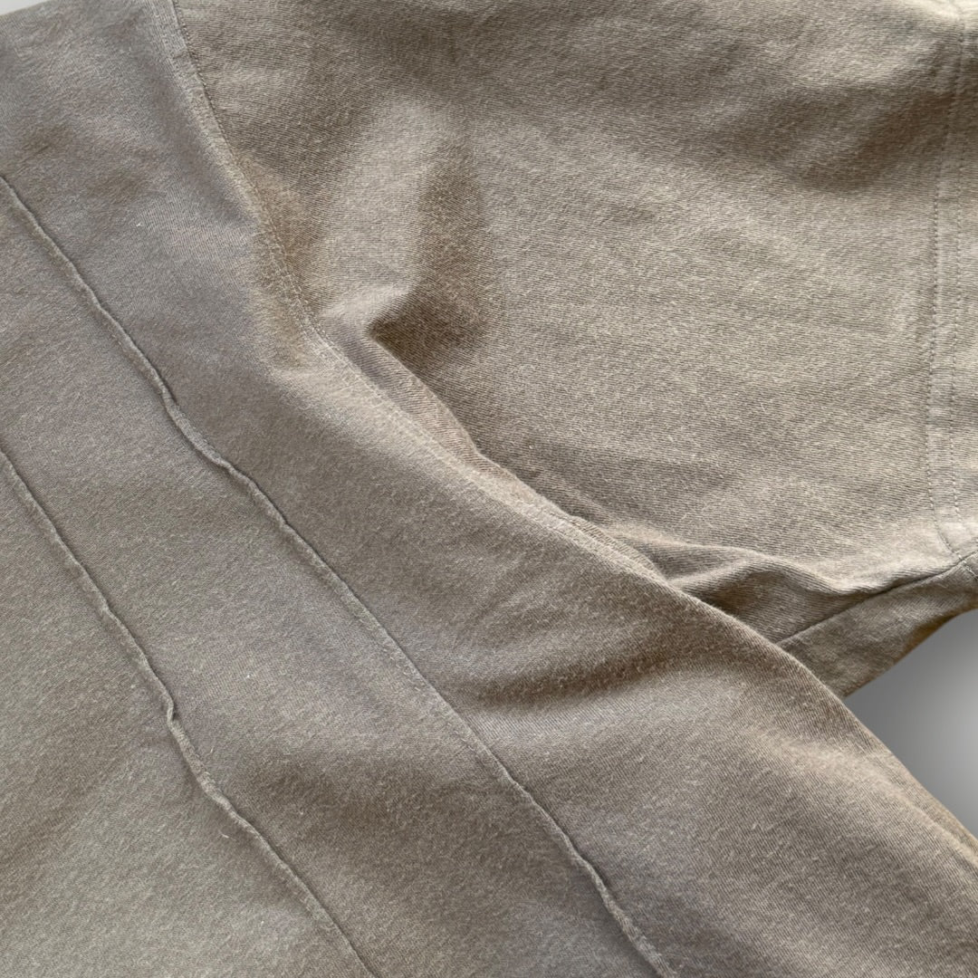 2000's Issey Miyake Men Verticle Seam T-Shirt M/L | O/S, Brown