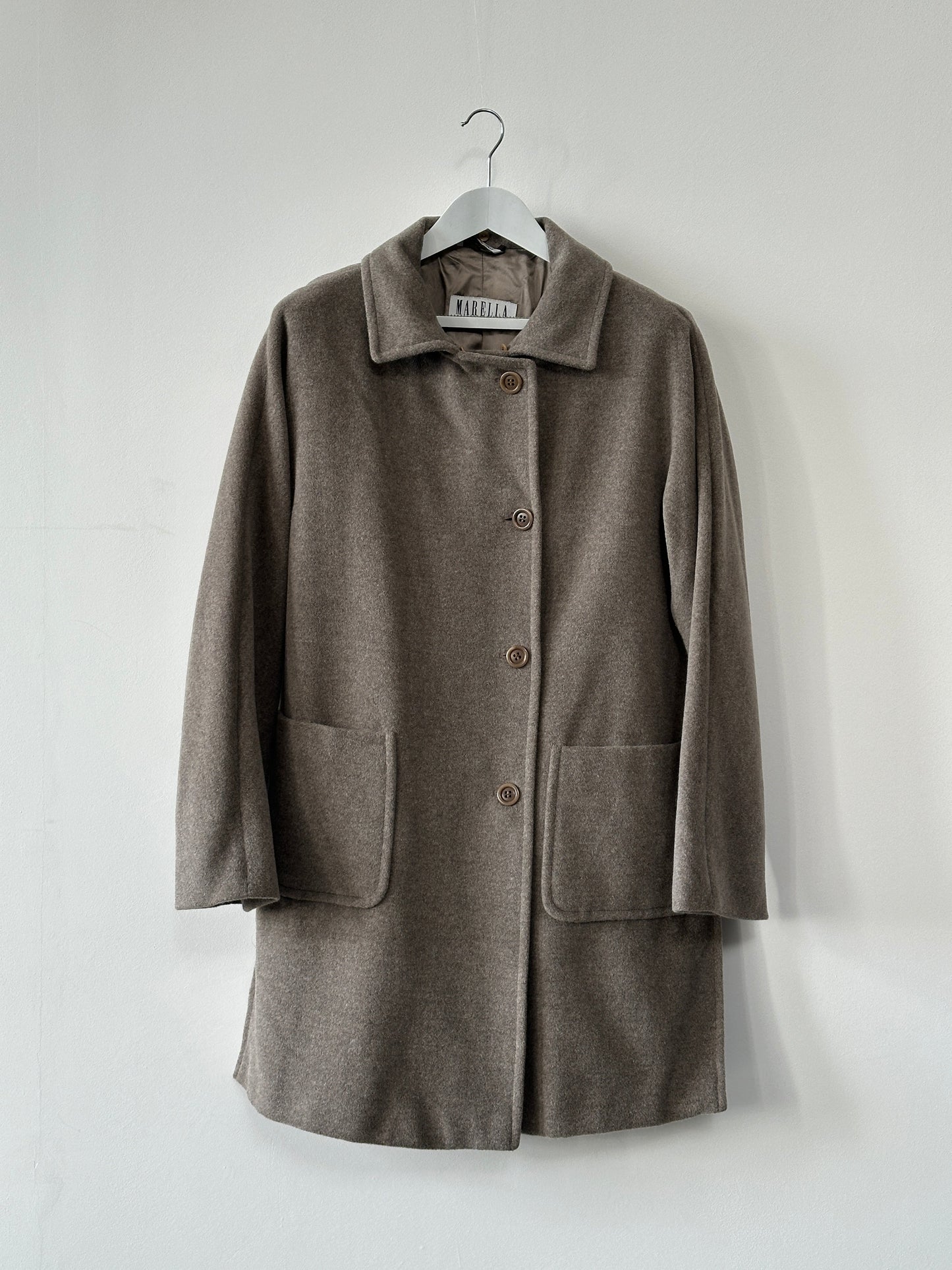 Marella Removable Collar Virgin Wool Coat - XL