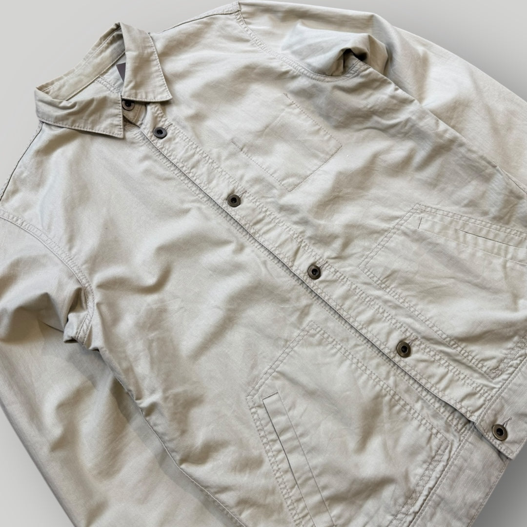 Beams Linen Mix Button Up Over Shirt M/L | Default Title, Sand