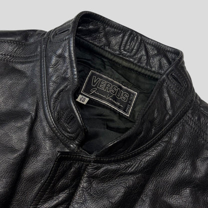 Gianni Versace 90’s Versus Leather Sherpa Flight Jacket - M/L | Default Title, Black