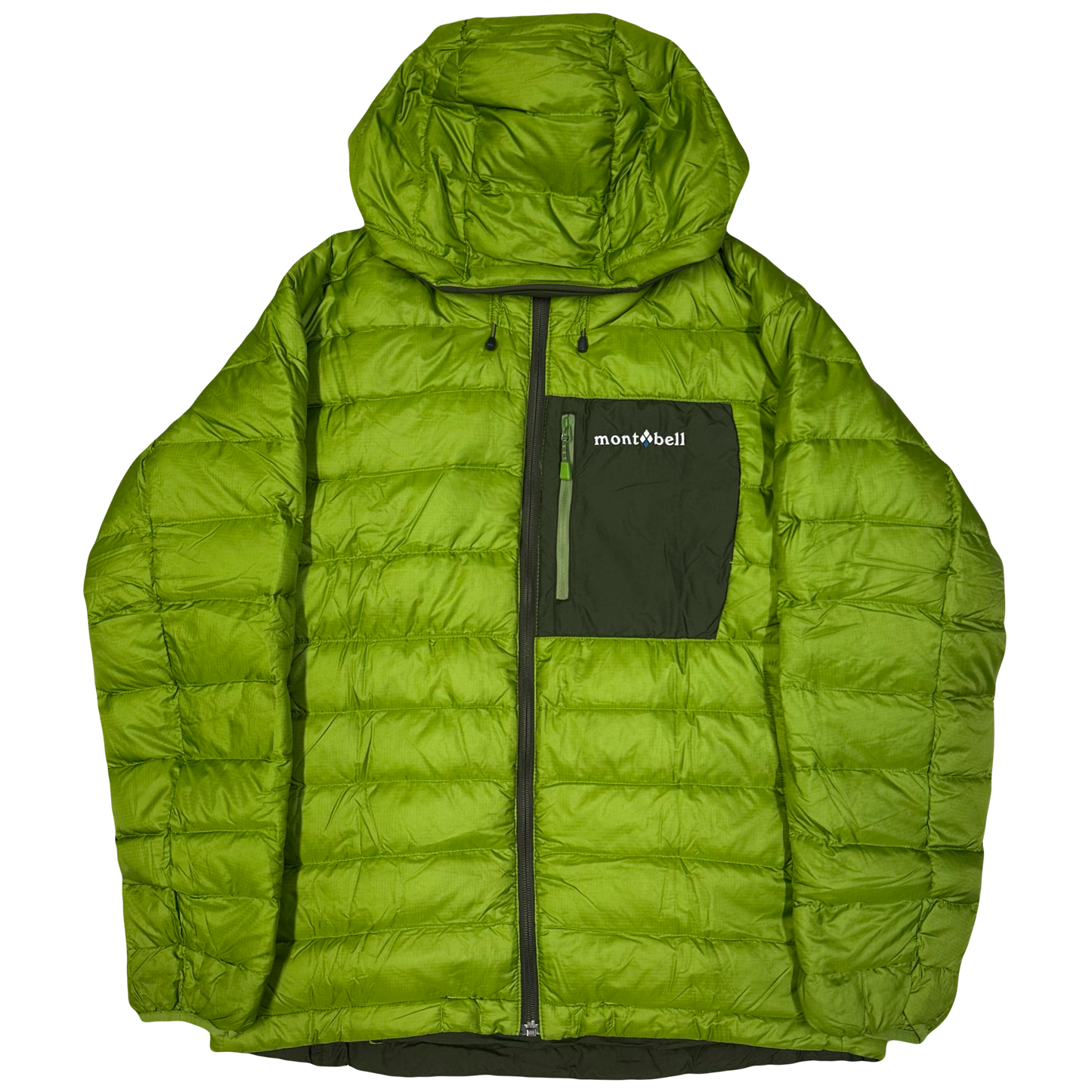Montbell Reversible puffer Jacket In Green & Khaki ( S )