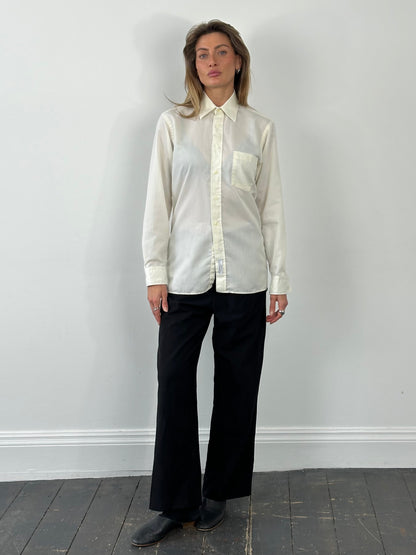 Christian Dior Chemises 1980s Cotton Logo Shirt - S