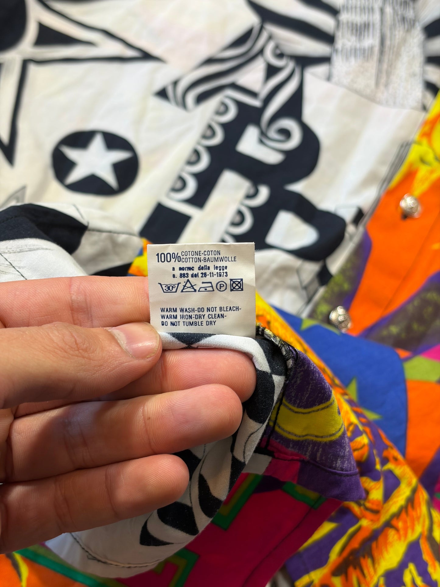 Versace VJC 90’s New York Day & Night Split Graphic Shirt - M/L | O/S, Black