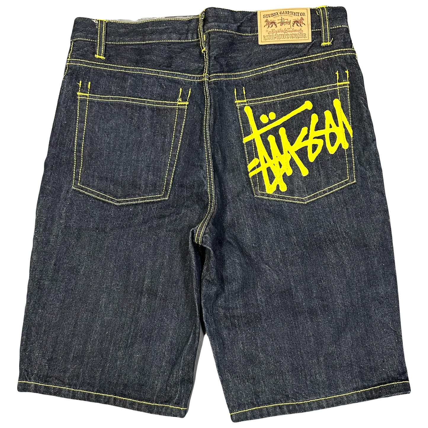 Stüssy Jorts With Yellow Print ( W32 ) - 1036 Emporium