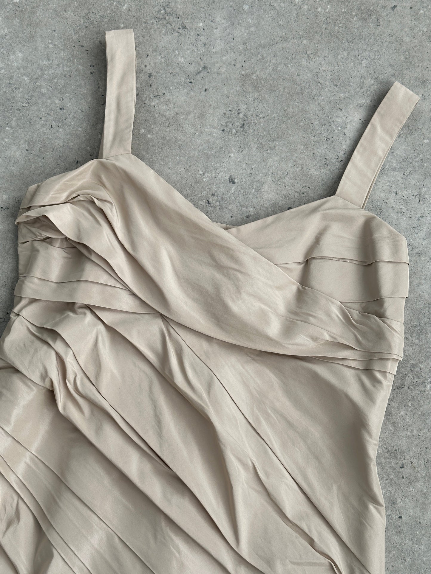 Max Mara Silk Asymmetric Bubble Hem Mini Dress - M/UK10