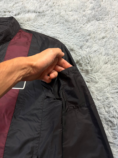 Prada 2018 Rubber Race Logo Striped Nylon Pocket Jacket - IT52 | O/S, Multicoloured