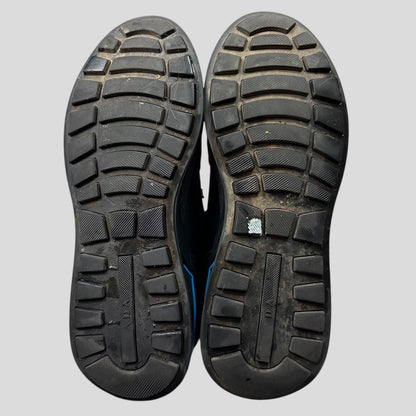 Prada 2018 Mechano Nero Voyage Rubber + Leather Logo Trainers - UK8.5/9 | UK 8.5, Black