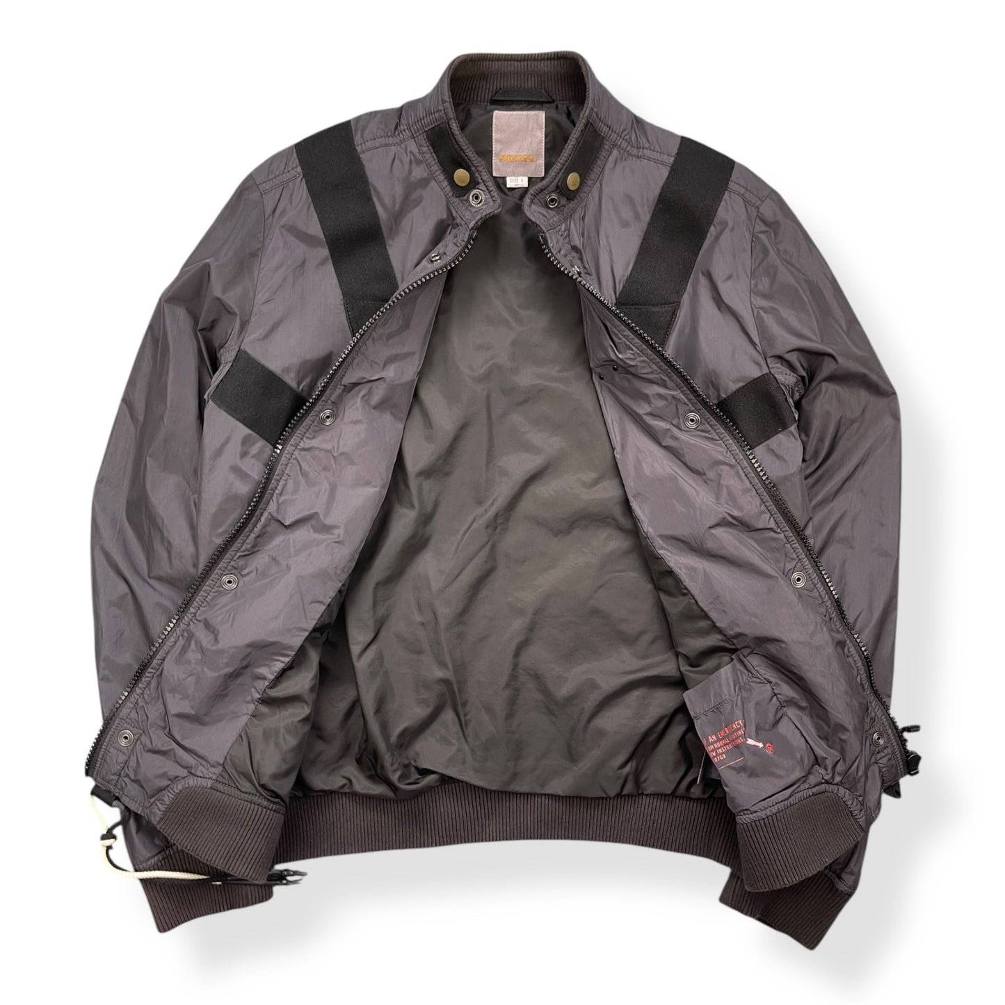 2000's Diesel Nylon Bondage Bomber Jacket (L) | Default Title, Black