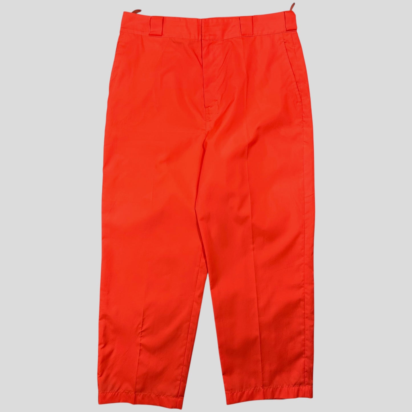 Prada Milano 2018 Orange Nylon Gabardine Triangle Logo Trousers - S/M