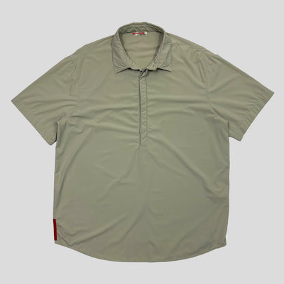 Prada Sport 00’s 1/2 Button Nylon Shirt - L/XL | Large, Multicoloured