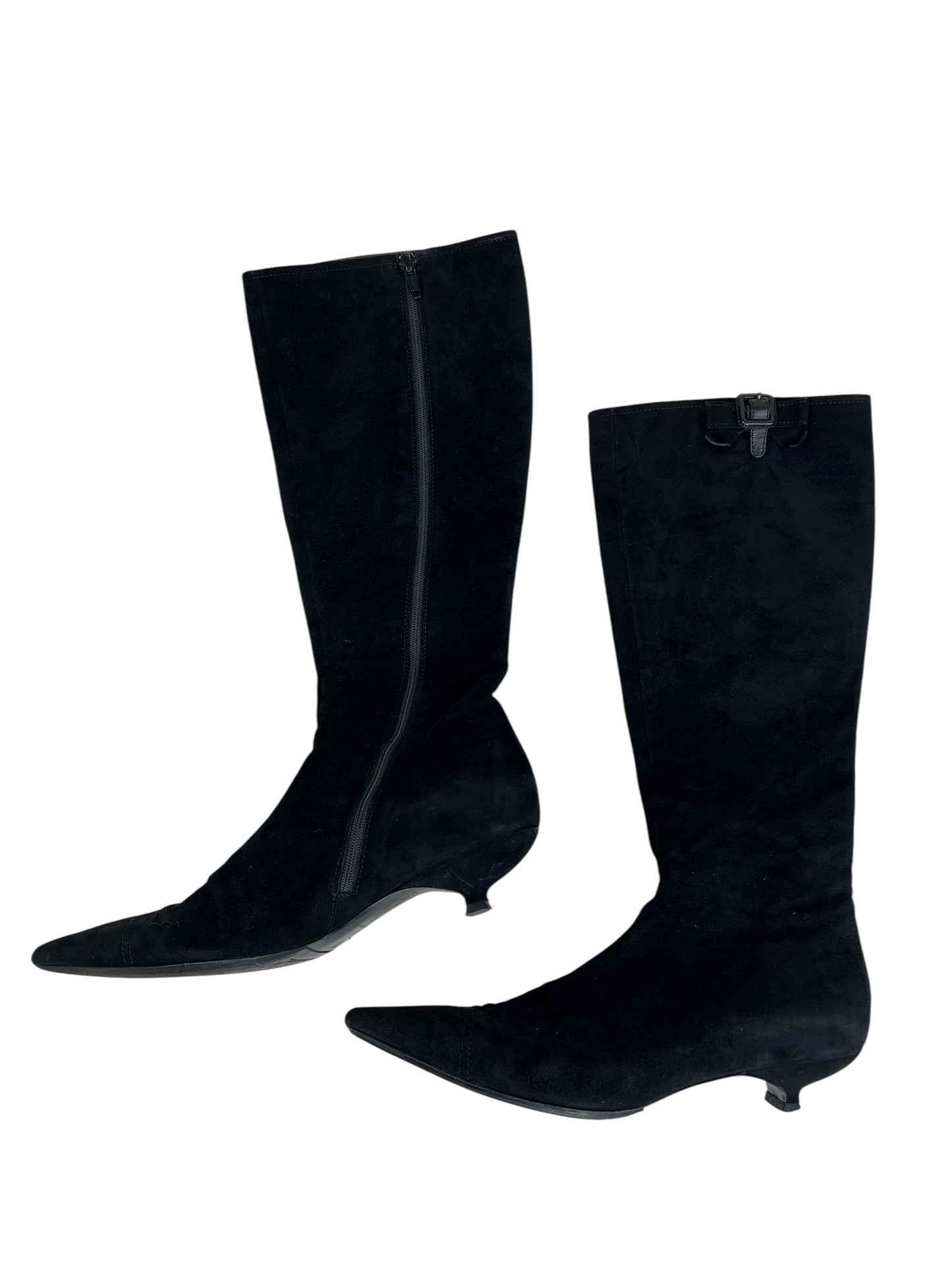 Miu Miu 2000s kitten heel boots | BLACK, Black