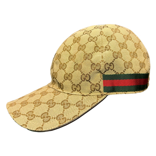 Gucci Monogram Cap In Tan (L) | O/S, Tan