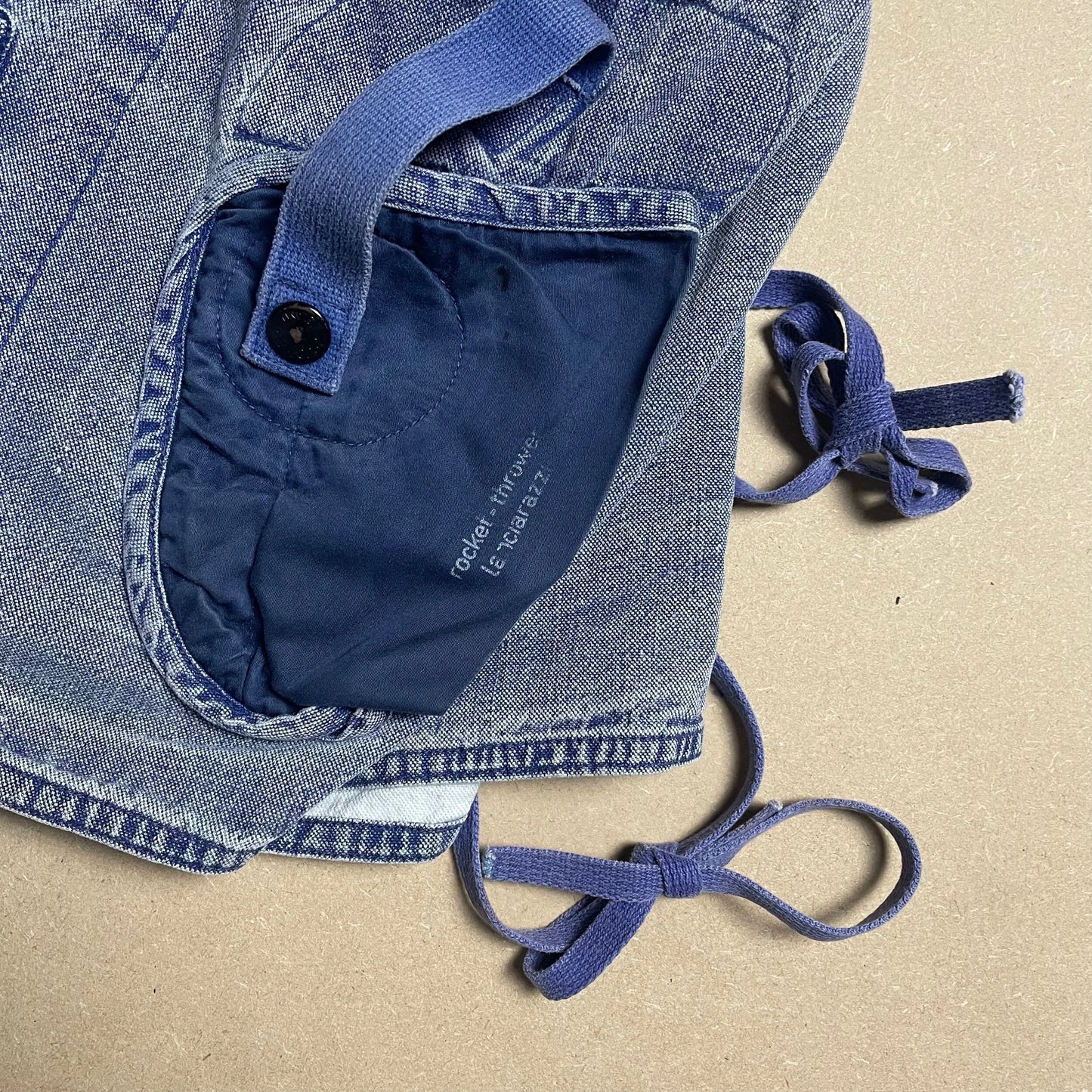 S/S 1986 Stone Blue Enzyme Wash Denim Pilots Vest