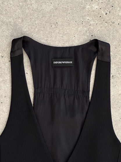Emporio Armani Single Button Curved Tailored Waistcoat - M/L