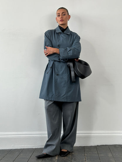 Yves Saint Laurent Diffusion Hommes 1980s Belted Trench Coat - L