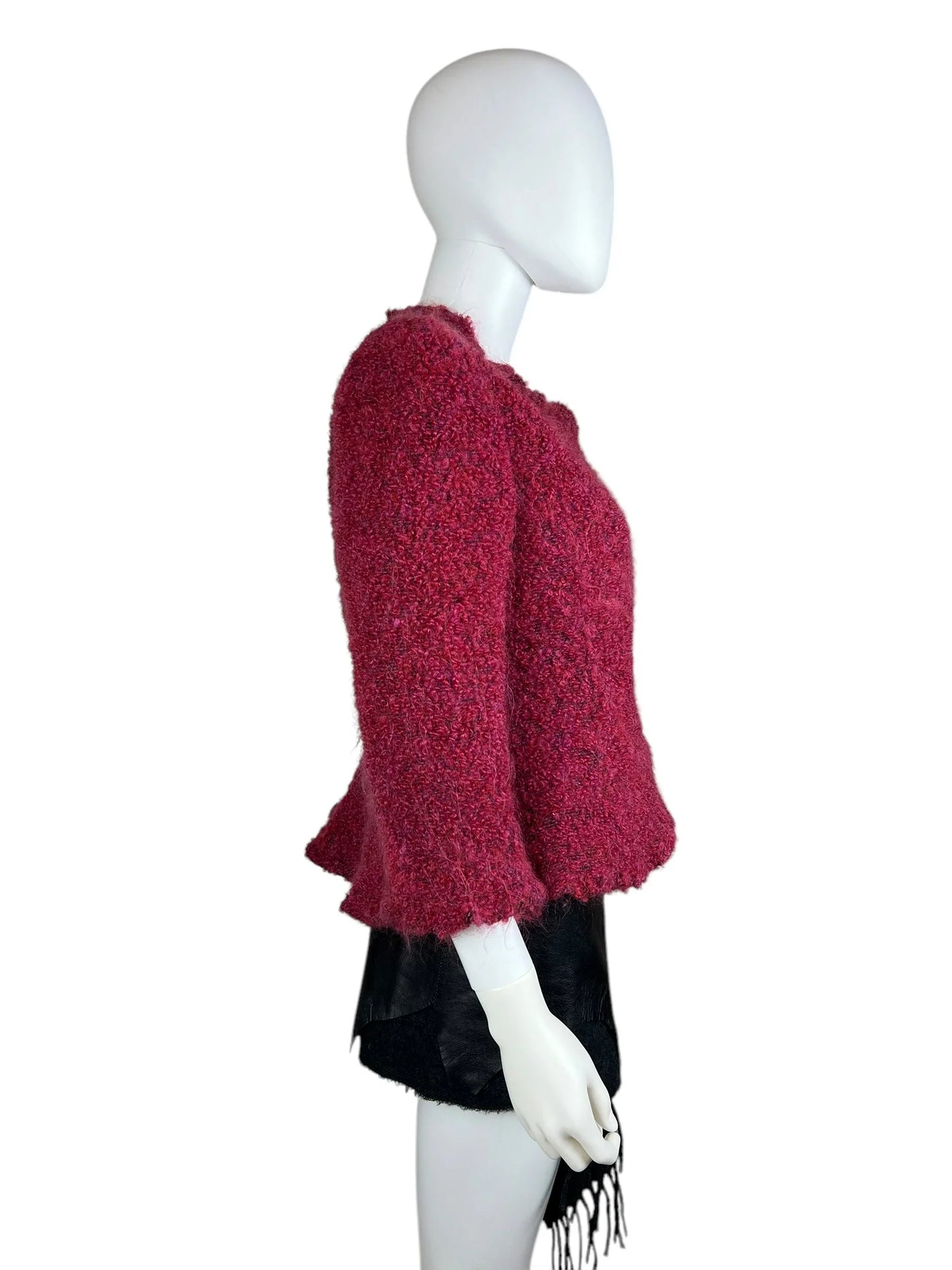 Armani Collezioni 2003 boucle cherry red jacket