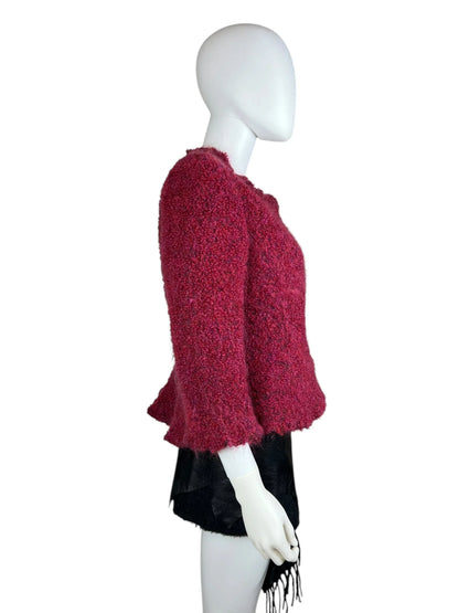 Armani Collezioni 2003 boucle cherry red jacket