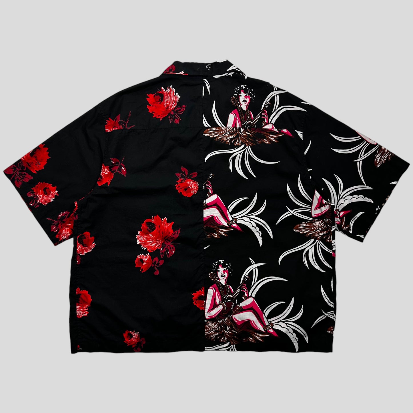 Prada Milano AW18 Hawaiian Split Rubber Logo Shirt - IT50 (XL)