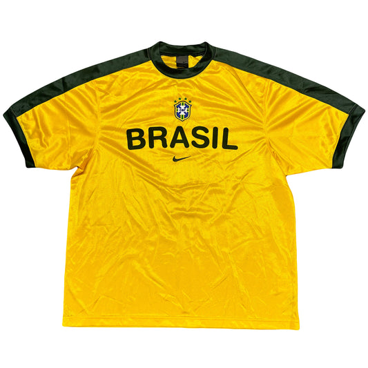 Nike Brazil 2002 Training Shirt In Yellow ( XL )