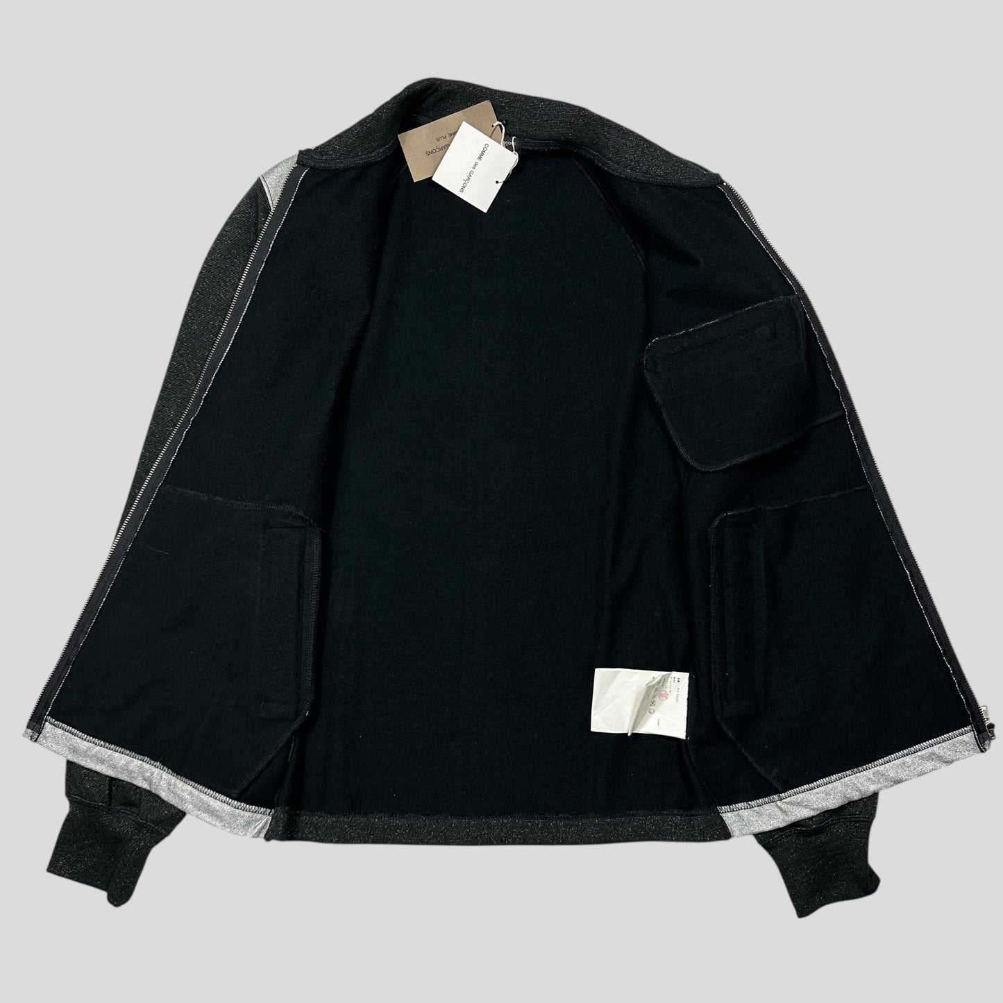 CDG Homme 2011 Silver Glitter Tri-pocket Work Jacket - L (M)