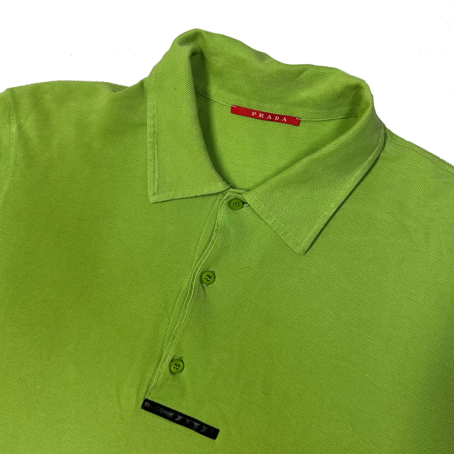 Prada Polo Shirt In Green ( XL )